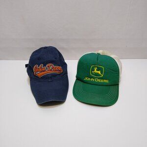 John Deere Hats Bundle Blue Hat K-Products Strapback Green Hat Mesh Trucker Cap